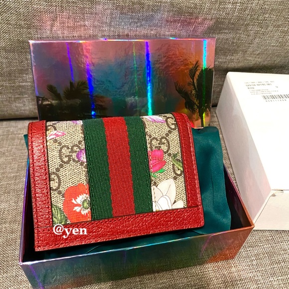 Gucci multicolor floral Ophidia logo wallet - Picture 5 of 12
